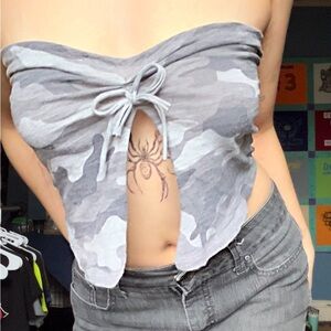 tube top w front slit and bow 🎀🪡